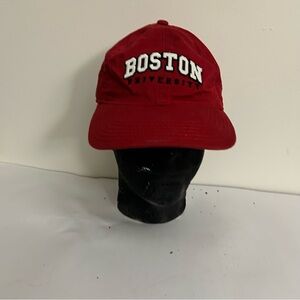 Boston University Hat Legacy Red Adjustable Cap BU College Logo Twill Dad Hat
